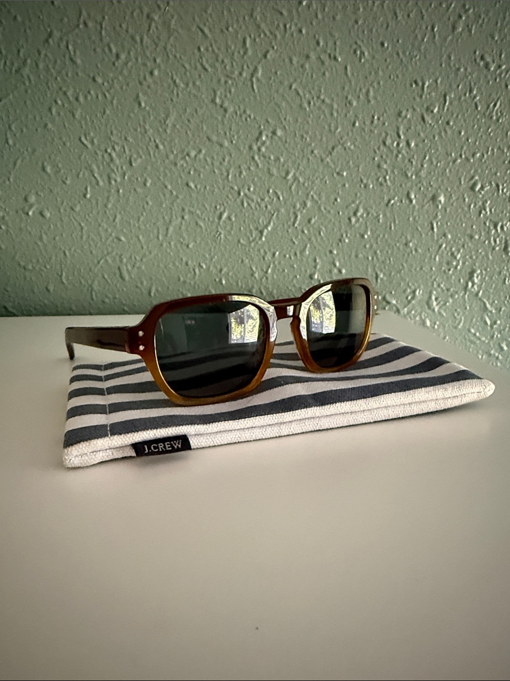 J. Crew Two-Tone Brown and Amber Sunglasses